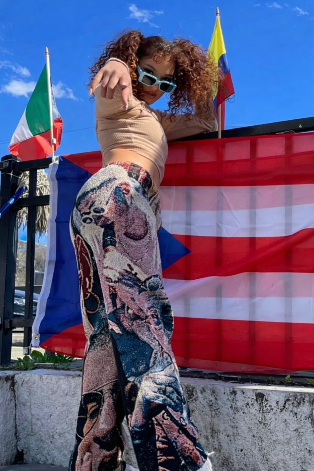 Bad Bunny Tapestry Pants